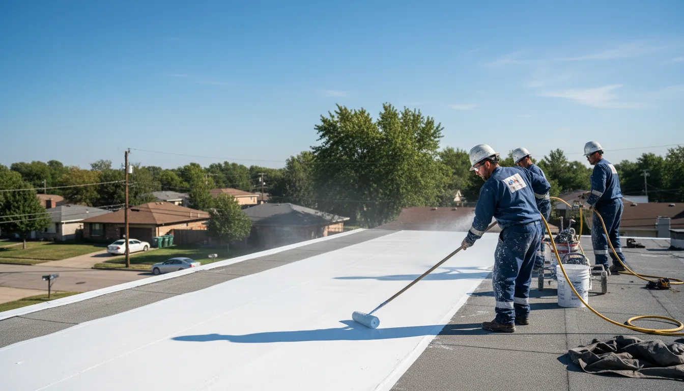Commercial roof coating in Elburn, IL near me